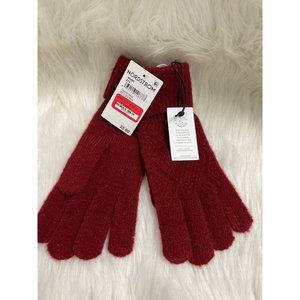 Treasure and Bond Knit Red Syrah Gloves One Sz